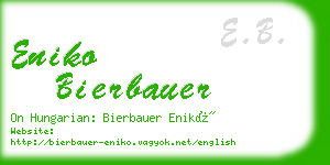 eniko bierbauer business card